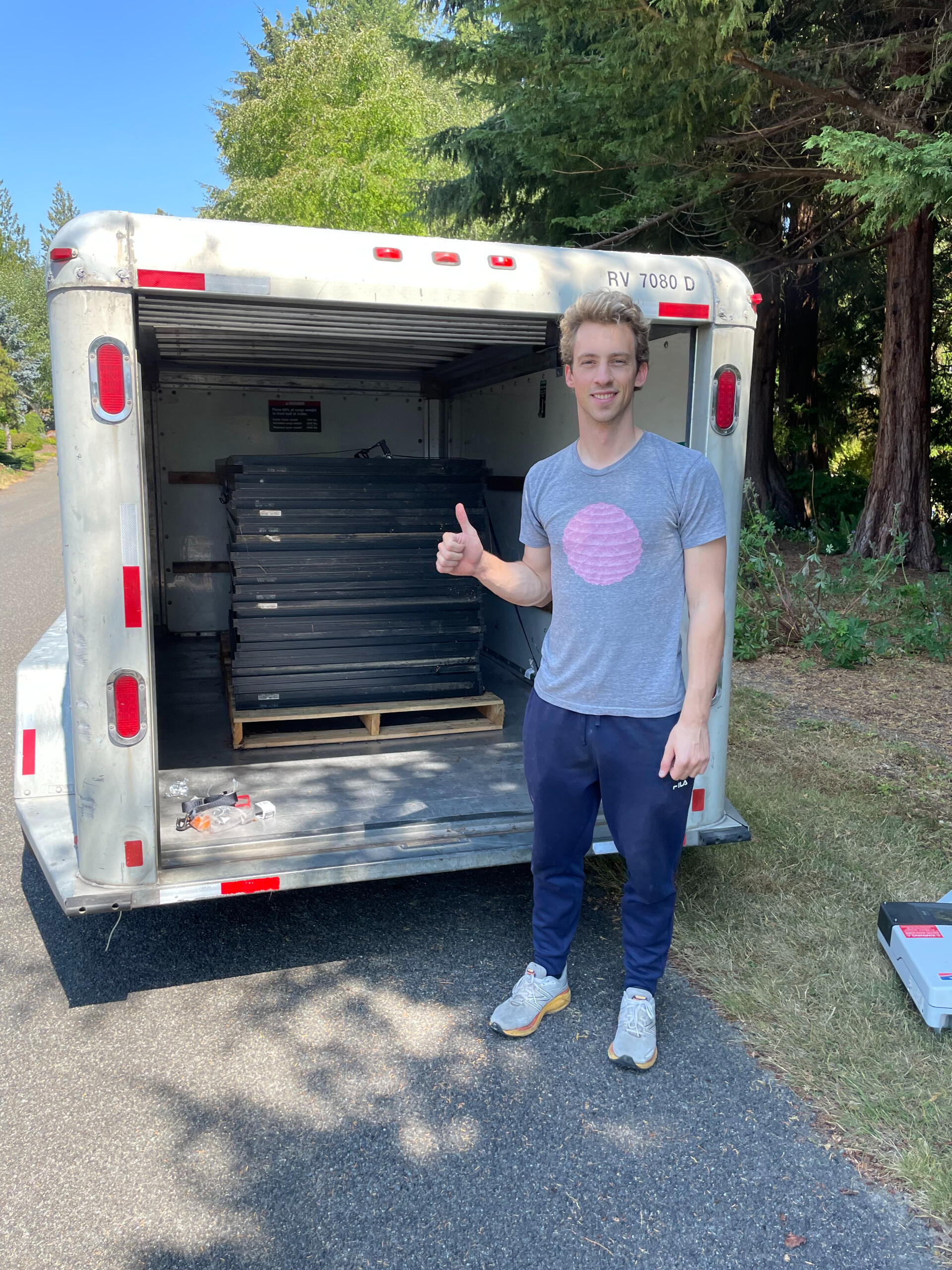 Recovering a truckload of used solar panels