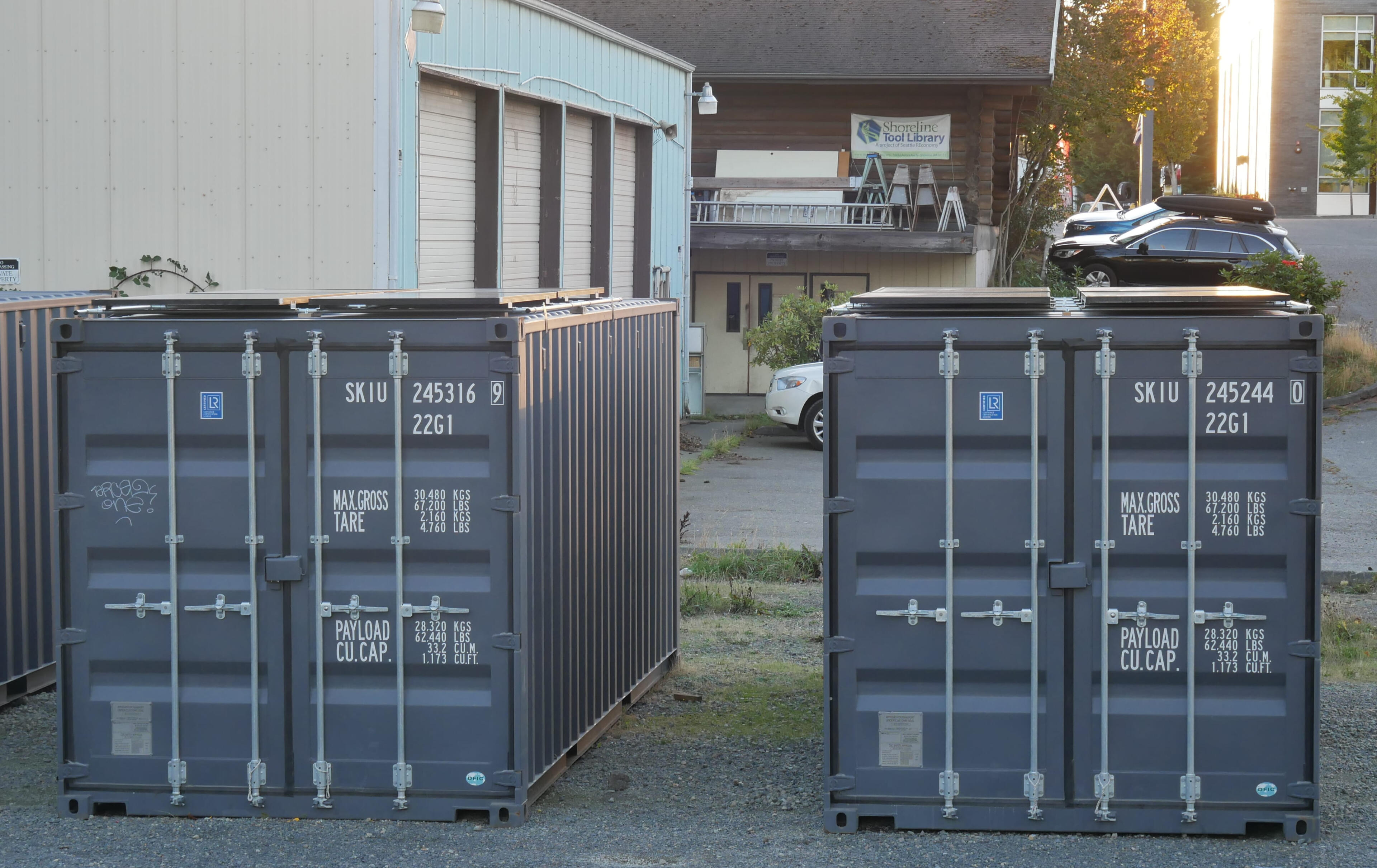 Shoreline Tool Library - Shipping Container Solar Power System